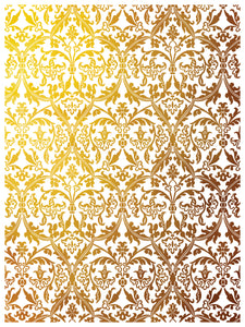 IOD Emporium Decor Foil Transfer New Type of Transfer 12" x 16"  Rub On Furniture and Crafts Gold Foil 8 Pages  Iron Orchid Designs