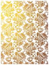 Load image into Gallery viewer, IOD Emporium Decor Foil Transfer New Type of Transfer 12&quot; x 16&quot;  Rub On Furniture and Crafts Gold Foil 8 Pages  Iron Orchid Designs

