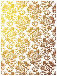IOD Emporium Decor Foil Transfer New Type of Transfer 12" x 16"  Rub On Furniture and Crafts Gold Foil 8 Pages  Iron Orchid Designs