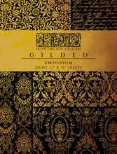 Load image into Gallery viewer, IOD Emporium Decor Foil Transfer New Type of Transfer 12&quot; x 16&quot;  Rub On Furniture and Crafts Gold Foil 8 Pages  Iron Orchid Designs
