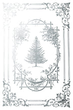 Load image into Gallery viewer, IOD Figgy &amp; Flourish  IOD Transfer 8x12 Pad Silver and Gold Rub On Furniture Crafts Iron Orchid Designs Christmas Foil Transfer
