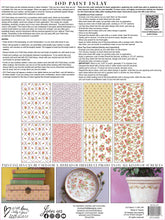 Load image into Gallery viewer, IOD Ditsy Blooms Decorative Furniture &nbsp;Iron Orchid Designs IOD Paint Inlay 16&quot; x 12&quot; PAD™ &nbsp;Roses Bluebells and Ribbons Pink Rose Florals
