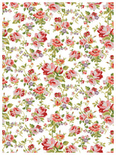 Load image into Gallery viewer, IOD Ditsy Blooms Decorative Furniture &nbsp;Iron Orchid Designs IOD Paint Inlay 16&quot; x 12&quot; PAD™ &nbsp;Roses Bluebells and Ribbons Pink Rose Florals
