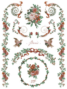 La Folie- IOD  Paint Inlay 12 x 16" 8 Sheets Furniture and Craft Inlay Christmas Designs