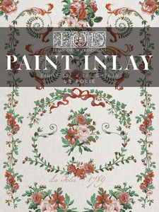 La Folie- IOD  Paint Inlay 12 x 16" 8 Sheets Furniture and Craft Inlay Christmas Designs