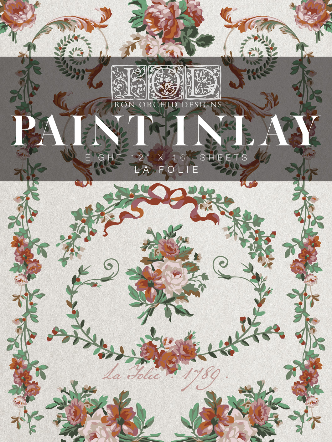 La Folie- IOD  Paint Inlay 12 x 16