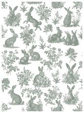 Load image into Gallery viewer, IOD Paint Inlay Spring Melody 16&quot; x 12&quot; Pad 8 Sheets Decorative Furniture Inlay Limited Quantities Bunnies Spring Flowers and more
