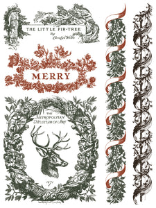 Twelfth Night - IOD  Paint Inlay 12 x 16" 8 Sheets Furniture and Craft Inlay Christmas Designs