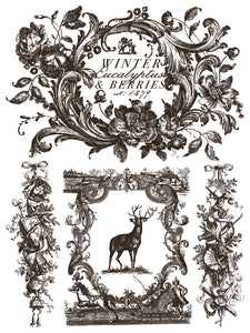 Twelfth Night - IOD  Paint Inlay 12 x 16" 8 Sheets Furniture and Craft Inlay Christmas Designs