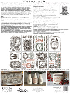 Twelfth Night - IOD  Paint Inlay 12 x 16" 8 Sheets Furniture and Craft Inlay Christmas Designs