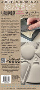 Bibelots 2 Ornament Blanks - IOD Decor Furniture Mould 6x10 Iron Orchid Designs Use Clay/Resin for Jewelry Making Sugar Arts Ornaments