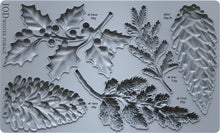 Load image into Gallery viewer, Winter Forage - IOD Decor Mould 6x10 Iron Orchid Designs Use Clay/Resin for Furniture Jewelry Making Sugar Arts Pine Cones Holly
