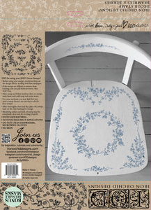 Brambles & Berries  IOD 12"x12"  Decor Stamp - Great for Furniture, Crafts and Home Decor Vines and Fruits Spring Decor