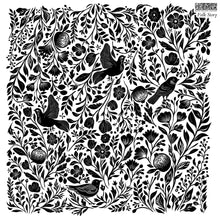 Load image into Gallery viewer, Folk Story IOD 12&quot;x12&quot;  Decor Stamp - Great for Furniture, Crafts and Home Decor Traditional Folk Design Birds Foliage Blossoms
