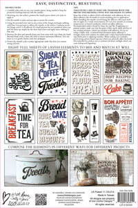 IOD Home Sweet Home IOD Transfer 12x16 Pad Furniture Transfer Rub On Crafts Art by Iron Orchid Designs 8 Sheets Vintage Advertising Labels