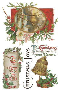 IOD Christmas Joy  IOD Transfer 8x12 Pad Rub On Furniture Crafts Iron Orchid Designs