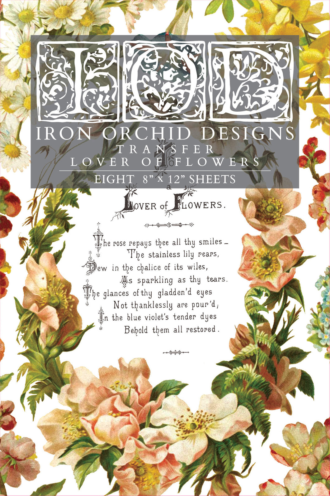 IOD Decorative Furniture Lover of Flowers Transfer  8