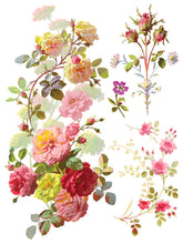 Load image into Gallery viewer, IOD Saint Germain IOD Transfer 12x16 Pad Furniture Transfer Rub On Crafts Art by Iron Orchid Designs 8 Sheets Florals and Butterflies
