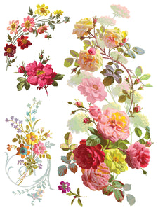 IOD Saint Germain IOD Transfer 12x16 Pad Furniture Transfer Rub On Crafts Art by Iron Orchid Designs 8 Sheets Florals and Butterflies