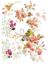 Load image into Gallery viewer, IOD Saint Germain IOD Transfer 12x16 Pad Furniture Transfer Rub On Crafts Art by Iron Orchid Designs 8 Sheets Florals and Butterflies
