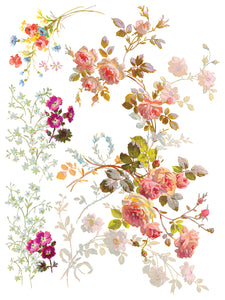 IOD Saint Germain IOD Transfer 12x16 Pad Furniture Transfer Rub On Crafts Art by Iron Orchid Designs 8 Sheets Florals and Butterflies