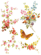 Load image into Gallery viewer, IOD Saint Germain IOD Transfer 12x16 Pad Furniture Transfer Rub On Crafts Art by Iron Orchid Designs 8 Sheets Florals and Butterflies
