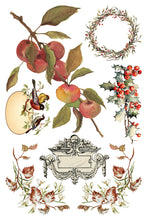 Load image into Gallery viewer, Santa&#39;s Hollow  IOD Transfer 8x12 Pad Rub On Furniture Crafts Iron Orchid Designs Nature with Fall and Christmas Themes
