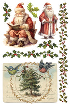 Load image into Gallery viewer, Santa&#39;s Hollow  IOD Transfer 8x12 Pad Rub On Furniture Crafts Iron Orchid Designs Nature with Fall and Christmas Themes
