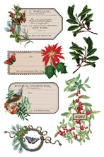 Load image into Gallery viewer, Winter Botanist  IOD Transfer 8x12 Pad Rub On Furniture Crafts Iron Orchid Designs Nature with Greenery Butterflies Birds and More
