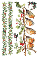 Load image into Gallery viewer, Yuletide - IOD Decorative Furniture Transfer  8&quot; x 12&quot; Pad 8 Sheets Nature Christmas Designs Trees, Cardinals, Squirrel, Fairies, Santa, Bunnies, Wreaths
