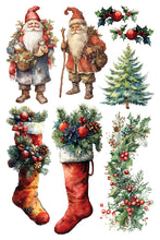 Load image into Gallery viewer, Yuletide - IOD Decorative Furniture Transfer  8&quot; x 12&quot; Pad 8 Sheets Nature Christmas Designs Trees, Cardinals, Squirrel, Fairies, Santa, Bunnies, Wreaths
