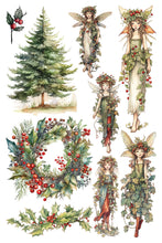 Load image into Gallery viewer, Yuletide - IOD Decorative Furniture Transfer  8&quot; x 12&quot; Pad 8 Sheets Nature Christmas Designs Trees, Cardinals, Squirrel, Fairies, Santa, Bunnies, Wreaths
