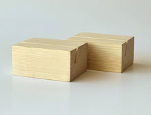 Load image into Gallery viewer, IOD Wood Block Display Stands – Set of 2 Display Bases for Quote Cards, Photos, Seasonal Decor &amp; DIY Crafts  2" x 4" x 3"
