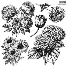 Load image into Gallery viewer, Garden Bouquet IOD 12&quot;x12&quot;  Decor Stamp - Great for Furniture, Crafts and Home Decor Floral Hydrangea Tulip Daisy Rose
