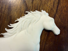 Load image into Gallery viewer, Running Horse Resin Castings Set of 2 Paintable Furniture Appliques White Resin Embellishments for Crafts DIY Decor Horse Decor
