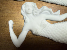 Load image into Gallery viewer, Mermaid Resin Castings and More Swirls 2 Small Shells, A Baby Mermaids Paintable Furniture Appliques Beach Decor DIY Craft Embellishments
