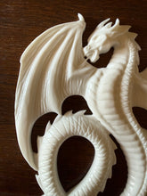 Load image into Gallery viewer, Resin Dragon Casting – Ready to Paint Fantasy Resin Casting – 9.5 Inch Dragon Plaque – DIY Craft Supply – Gamer Decor – Hand Poured Resin
