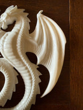 Load image into Gallery viewer, Resin Dragon Casting – Ready to Paint Fantasy Resin Casting – 9.5 Inch Dragon Plaque – DIY Craft Supply – Gamer Decor – Hand Poured Resin
