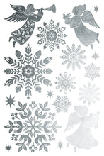 Load image into Gallery viewer, IOD Angels Sing Gilded Foil Transfer Gold &amp; Silver Holiday Rub-On Transfer 8 Sheets 8" x 12"
