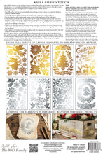 Load image into Gallery viewer, IOD Angels Sing Gilded Foil Transfer Gold &amp; Silver Holiday Rub-On Transfer 8 Sheets 8" x 12"
