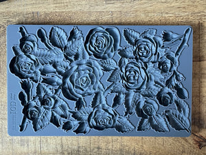IOD JULIETTE 6x10 Decor Mould Roses and Leaves