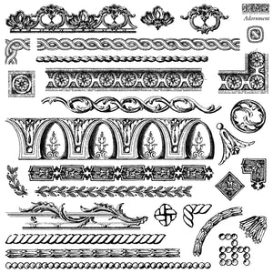 Iron Orchid Designs Adornment 12×12   Decor Stamp - Great for Furniture, Crafts and Home Decor