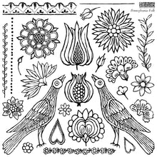 Load image into Gallery viewer, Iron Orchid Designs PENNSYLVANIA FOLK 12×12  Decor Stamp - Great for Furniture, Crafts and Home Decor
