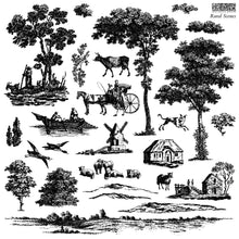 Load image into Gallery viewer, Iron Orchid Designs RURAL SCENES 12×12   Decor Stamp - Great for Furniture, Crafts and Home Decor
