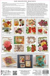 IOD Decorative Furniture Seed Catalogue Transfer  8" x 12" Pad 8 Sheets