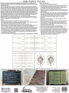 IOD Decorative Furniture  Iron Orchid Designs TROMPE L’OEIL LAUREL IOD PAINT INLAY 12×16 PAD™
