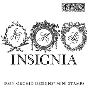 Insignia IOD Mini Stamp Box Set  Decor Stamp - Great for Furniture, Crafts and Home Decor Four 6"x 6" Sheets