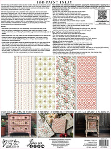 IOD Lattice Rose IOD Paint Inlay 12 x 16" Pad 8 Sheets Furniture and Craft Inlay