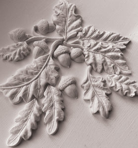 Oak Leaves & Acorns  IOD Decor Furniture Mould 6x10 Iron Orchid Designs Use Clay/Resin for Furniture Jewelry Making Sugar Arts