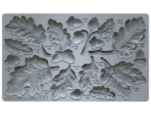 Oak Leaves & Acorns  IOD Decor Furniture Mould 6x10 Iron Orchid Designs Use Clay/Resin for Furniture Jewelry Making Sugar Arts